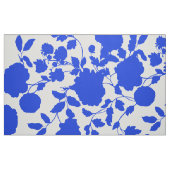 botanisch Frans Blauw Floral Toile Cotton Stof (Fat Quarter)