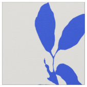 botanisch Frans Blauw Floral Toile Cotton Stof (Close Up)