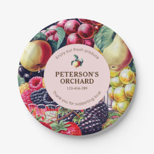 Botanisch Fruit Lokaal Boerenlabel Papieren Bordje
