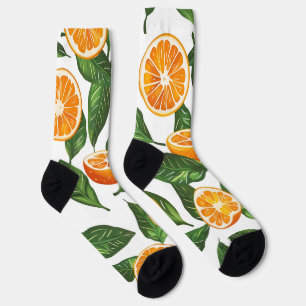 Botanisch Fruit Sinaasappel Citrus Naadloos Sokken
