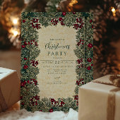 Botanisch gebladerte Kerst Kaart