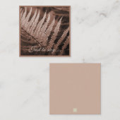 Botanisch gebladerte van Mocha Mousse Notitiekaartje (Voorkant / Achterkant)