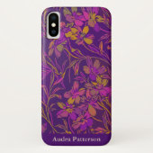 Botanisch gebold flessenpatroon Paars gepersonalis Case-Mate iPhone Case (Achterkant)