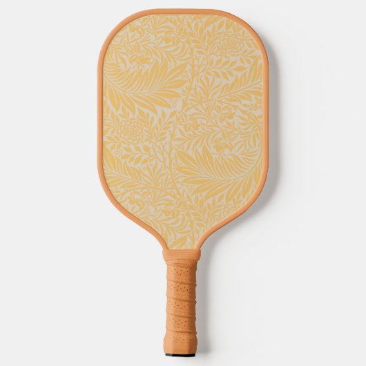 botanisch geel William Morris Pattern Pickleball Paddle (Achterkant)