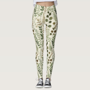 Botanisch geperst bladerenpatroon – Varentprint Leggings