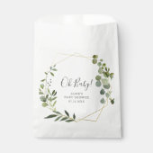 Botanisch groen Baby shower Bedankzakje (Voorkant)