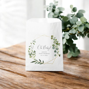 Botanisch groen Baby shower Bedankzakje