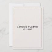 Botanisch groen blad bloemenrustiek RSVP Kaart (Achterkant)