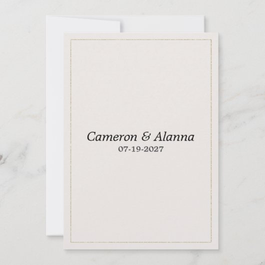 Botanisch groen blad bloemenrustiek RSVP Kaart (Achterkant)