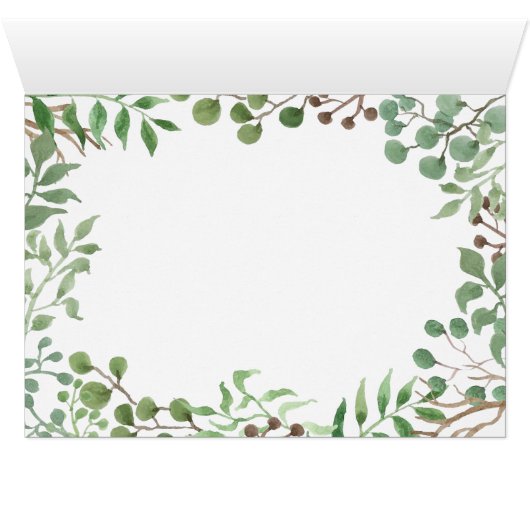 Botanisch groen | Blad | Bruiloft dank u (Binnen Horizontaal (Onder))