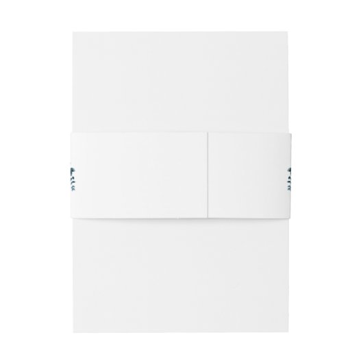 Botanisch groen blad waterverf bruiloft uitnodigingen wikkel (Achterkant Voorbeeld)