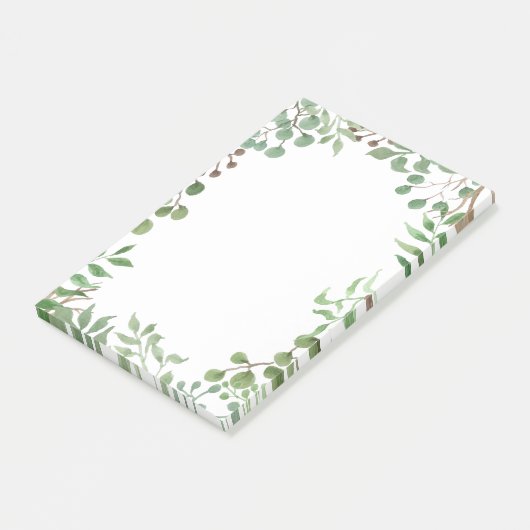 Botanisch groen | Bladbladeren Post-it® Notes (Schuin)
