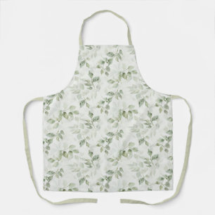 Botanisch groen bladpatroon schort
