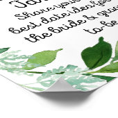 Botanisch groen bord - Date Night pot Poster (Hoek)