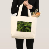 Botanisch groen bos vloer varens grote tote bag (Voorkant (product))