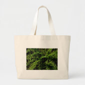 Botanisch groen bos vloer varens grote tote bag (Voorkant)