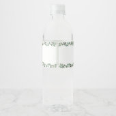 Botanisch groen bruiloft fles etiketten (Achterkant)