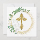 Botanisch groen en goudblaasjes kaart (Achterkant)