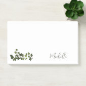 Botanisch groen Ivy Elegant-script Post-it® Notes (Kantoor)