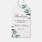 Botanisch groen laat modern dank u cadeau Labels Cadeaulabel (Voorkant)