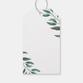 Botanisch groen laat modern dank u cadeau Labels Cadeaulabel (Achterkant)