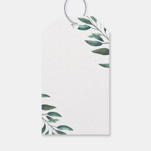 Botanisch groen laat modern dank u cadeau Labels Cadeaulabel (Achterkant)