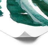 Botanisch groen leder Tropisch schilderen Poster (Hoek)