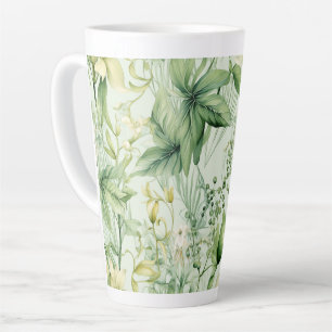Botanisch Groen Loof - Nieuw Huis Cadeauafbeelding Latte Mok