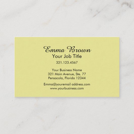 Botanisch groen loof Waterverf ontwerp Visitekaartje (Achterkant)