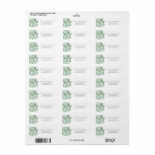 Botanisch groen retouradres Succulent Wedding Etiket (Full Sheet)