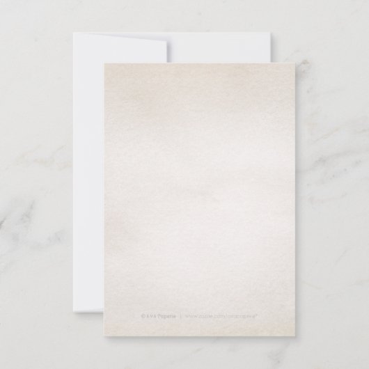 Botanisch groen  rustiek bruiloft RSVP (Achterkant)