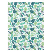 Botanisch Groen & Wit Bladpatroon Tafelkleed (Voorkant)