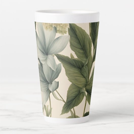 Botanisch groot Latte Mok (Voorkant)