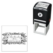 Botanisch handgetekend frame handgemaakt met liefd zelfinktende stempel (In situ)