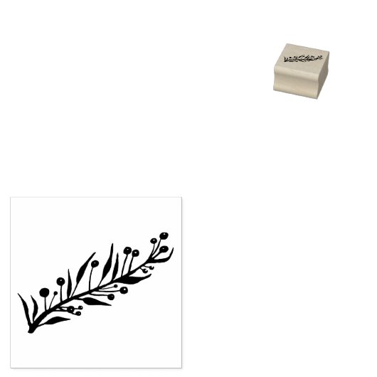 Botanisch, Herfstbladeren Houten Kunststempel Rubberstempel (Gestempeld)