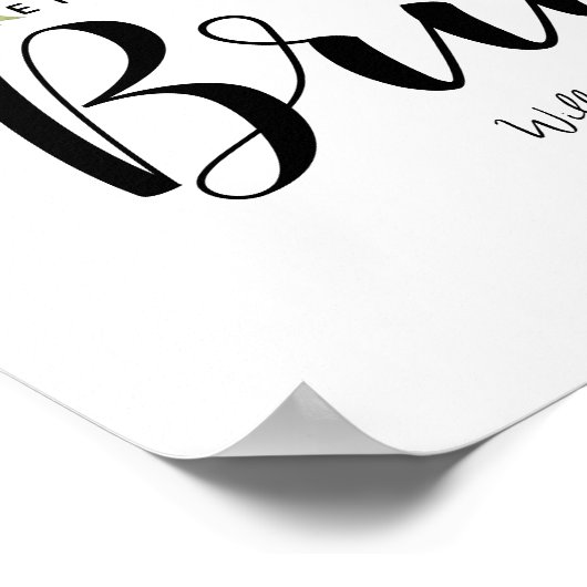 botanisch , hier komt de bruid poster (Hoek)