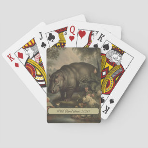 Botanisch Hippo, aanpasbaar Pokerkaarten