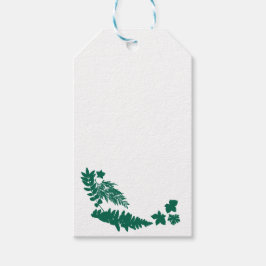 Botanisch impressiepatroon cadeaulabel
