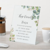 Botanisch in het teken van het liefdevol geheugen reclamebord met voetstuk (Insitu)