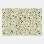 Botanisch Ivoor/Sage Wrap Decoupage Papers Inpakpapier Vel (Voorkant 3)