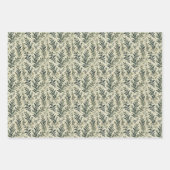 Botanisch Ivoor/Sage Wrap Decoupage Papers Inpakpapier Vel (Voorkant 2)