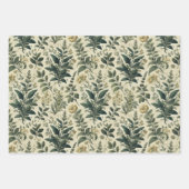 Botanisch Ivoor/Sage Wrap Decoupage Papers Inpakpapier Vel (Voorkant)
