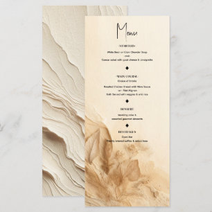 Botanisch Ivoorkleurig Boheems Textuur Menu
