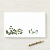 Botanisch ivy Vine Monogram Post-it® Notes (Op bureau)