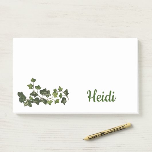 Botanisch ivy Vine Monogram Post-it® Notes (Op bureau)