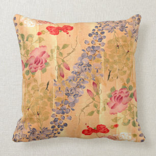 Botanisch Japan Wisteria Roos Flower Floral Pillow Kussen