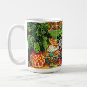 Botanisch kat van Louis Wain Koffiemok
