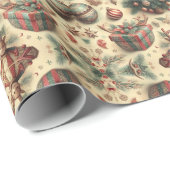  botanisch kerstpatroon cadeaupapier (Rol Hoek)