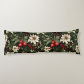 Botanisch Kerstpatroon Lichaamskussen (Achterkant)