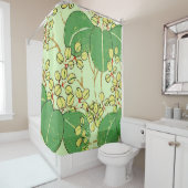 Botanisch kunstpatroon van Japans leder Douchegordijn (In situ)